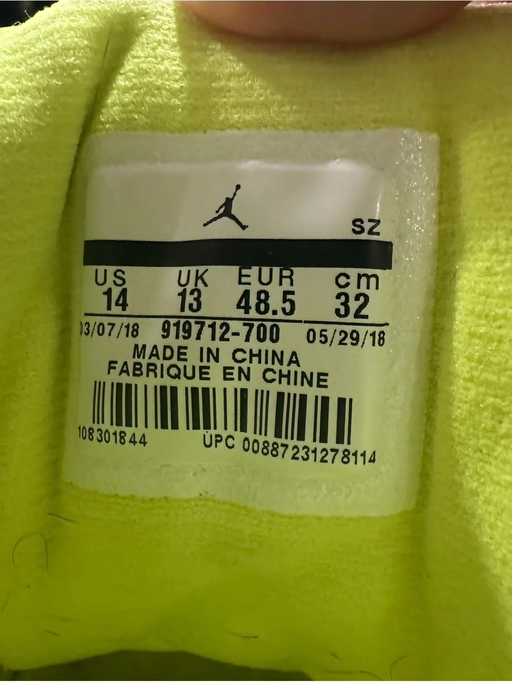Jordan 11 Retro Low IE ‘Volt’ 919712-700 Men’s Sz 14 Elephant Translucent Pack